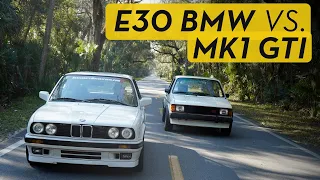 E30 BMW 318is vs. Mk1 VW Rabbit GTI | Behind the Wheel