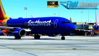 Southwest PMDG B737-800 Full Flight | Las Vegas ✈ Los Angeles | Ultra HD 4K | MSFS