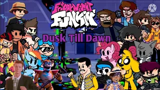 FNF Dusk Till Dawn pero en cada turno es un youtuber/Personaje Random Distinto (Utau Covers)