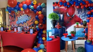 spiderman theme birthday decoration || spiderman theme birthday party ideas