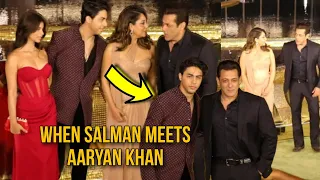 When Salman Khan Meets SRK Son Aaryan Khan & Family At Nita Ambani Cultural Center Launch #NMACC