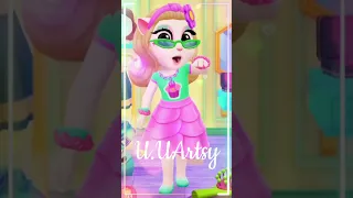 My Talking Angela 2 Transformation 🧁💘 #shorts #mytalkingangela2 #uuartsy #tiktok #cute