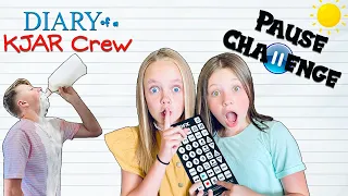 PAUSE Challenge With KIDS FUN TV!! Fun Squad Sneaky Jokes!! DIARY of a KJAR Crew!!