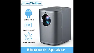 TouYinger D8 1080p projector supporting Youtube 4K video with Android 9.0