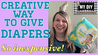 CREATIVE WAY TO GIFT DIAPERS | DIAPER GIFT IDEAS | BABY GIFT | DOLLAR TREE DIY | MEET MY NIECE!