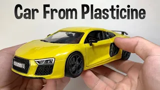 Tutorial how to make a car Audi R8 from plasticine clay