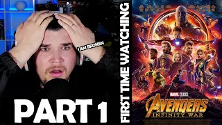 BROKEN! FIRST TIME WATCHING Avengers - Infinity War PART 1 Movie Reaction