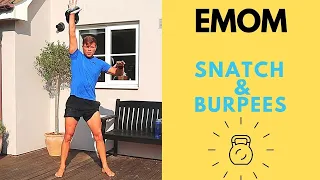 20 Min EMOM Snatch & Burpees  | KETTLEBELL WORKOUT | HIIT