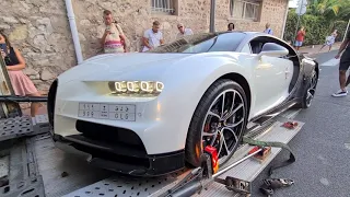 Un SAOUDIEN fait livrer sa BUGATTI CHIRON à Cannes ! Carspotting !