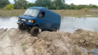 Mercedes T1 bremer VAN 4x4 лужа ч.2