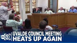 Citizens, visitors demand update during heated exchange at Uvalde city council meeting