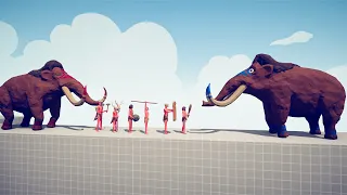 MAMMOTH Vs TRIBAL Team - Totally Accurate Battle Simulator | TABS
