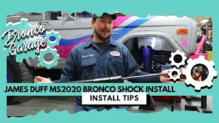 James Duff MS2020 Bronco Shock Install