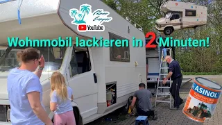 Wohnmobil mit Rolle selber lackieren 👨‍🎨🎨 vom Hippie-Mobil 🌼☮️ zum historischen Kulturgut 😜