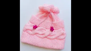 Cappellino Sofia ai ferri  / Sofia knitted hat / Gorro bebe Sofia