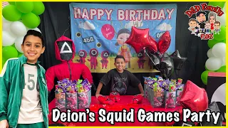 DEION'S SQUID GAMES BIRTHDAY PARTY | TURNING 10 | D&D FAMILY VLOGS