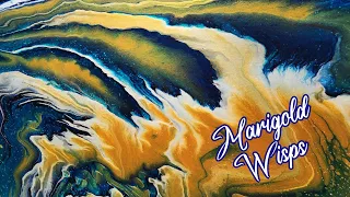 Marigold Wisps ✨️ HUGE 36x36 Acrylic Split Cup Wispy Straight Pour! Gorgeous Custom Color!