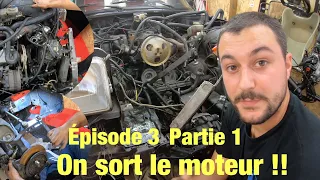 On sort le Moteur de la R5 Alpine Turbo💪 Une galère 😂 partie 1