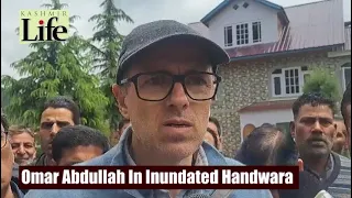 Omar Abdullah In Inundated Handwara