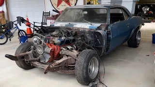 1969 Camaro we got on trade vid 1. Been sitting for years in a barn and years before that outside!