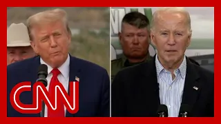 Trump and Biden speak in dueling events at Texas-Mexico border
