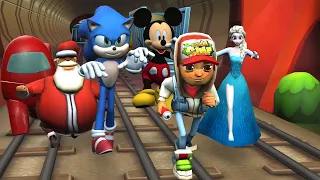 Subway Surfers MEGA COMPILATION (Sonic Spiderman Super Mario Frozen Elsa Among US)