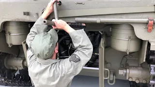 Cranking the Radial Engine on a M4A1 Sherman