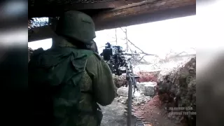 Широкино Ополчение отвечает ВСУ из Утёса  Shirokino militia responds military of Ukraine