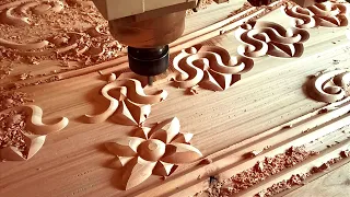 Amazing CNC Furniture Design 🫶 CNC Machine Creates Stunning Door Carving 🫶 CNC Woodworking