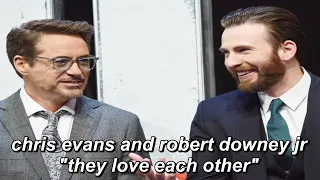 chris evans and robert downey jr "they love each other"