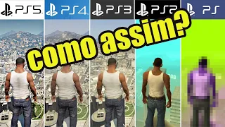 GTA 5 - PS1 VS PS2 VS PS3 VS PS4 VS PS5 /COMO ASSIM?