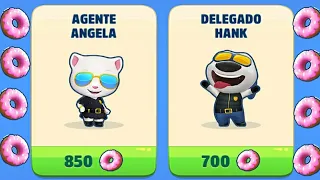 Talking Tom Gold Run COPS AND ROBBERS event Agent Angela vs Deputy Hank vs Roy Raccoon & Lucky Card