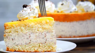 Delicate light delicious cake Stracciatella | Easy recipe