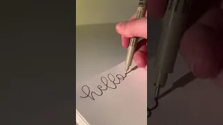 How to FAKE calligraphy with a regular pen HACK #shorts