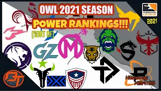 OWL 2021 POWER RANKINGS!!