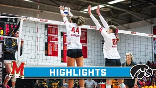 Maryland at Iowa | Highlights | Big Ten Volleyball | Oct. 28, 2023