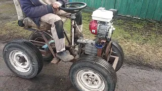 Самодельный  мини трактор з ГАЗ 24 Homemade mini tractor with GAZ 24