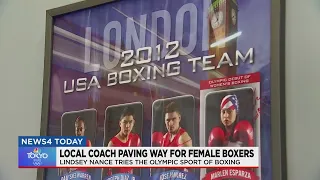 Lindsey Nance gets inside the ring to try out boxing