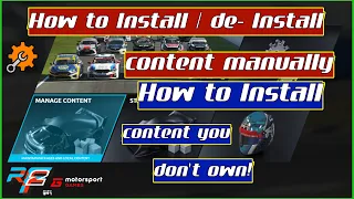 How to manually install/de-install content & install content you don't own / Tutorial for rFactor 2