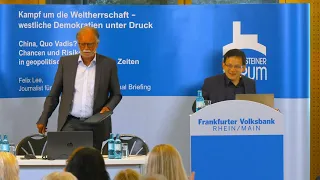 Königsteiner Forum - China, Quo Vadis? Chancen und Risiken in geopolitisch angespannten Zeiten