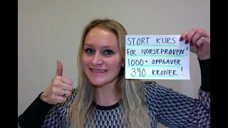 Video 592 Et STORT kurs for norskprøven med 1000 oppgaver! 390 kroner for 3 måneder.