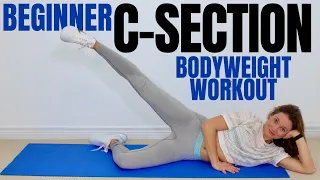 Post C Section Workout | BEGINNER C-SECTION BODY WEIGHT WORKOUT (Floor Workout Routine)
