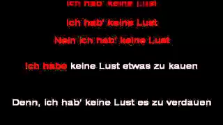 Rammstein - Keine Lust (instrumental with lyrics)