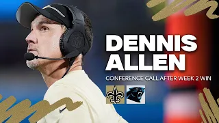 Dennis Allen Conference Call after Week 2 Win @ Panthers | New Orleans Saints