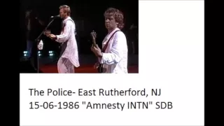 The Police- East Rutherford, NJ "Giants Stadium" Amnesty INT 15-06-1986