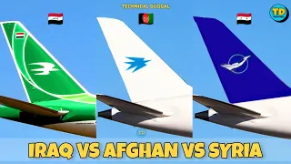 Iraqi Airways Vs Ariana Afghan Airlines Vs Syrian Air Comparison 2022! 🇮🇶 Vs 🇦🇫 Vs 🇸🇾