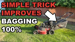 Simple Trick Improves Lawn Mower Bagging Performance 100%