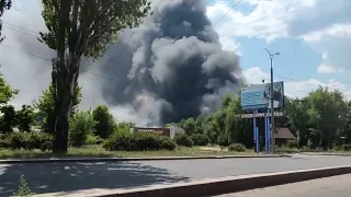 ВСУ нанесли удар по складу боеприпасов в Донецке AFU attacked an ammunition depot in Donetsk