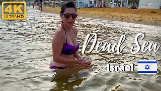 Dead Sea Floating in Israel 4k Ein Bokek Salt