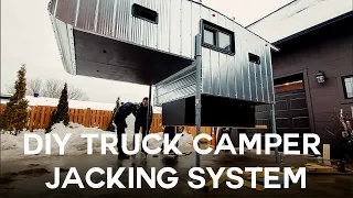 DIY Truck Camper Build From Scratch - Part 3 (DIY Truck Camper Jacks, Tie Downs, & Interior)